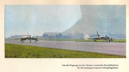 Schweizer Militärflugzeug Hunter, 1963, Klebebild