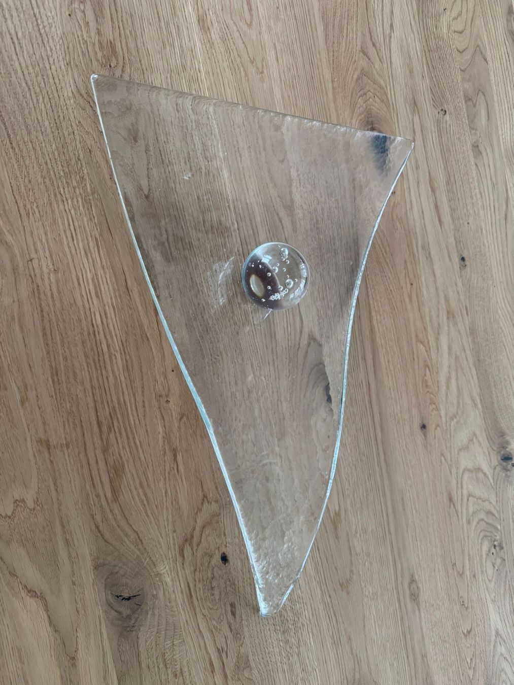 Glasi Hergiswil Tutte le decorazioni: Glasplatte mit Glaskugel Dekoration – Usato da Thalwil venduto da jes_w7vz