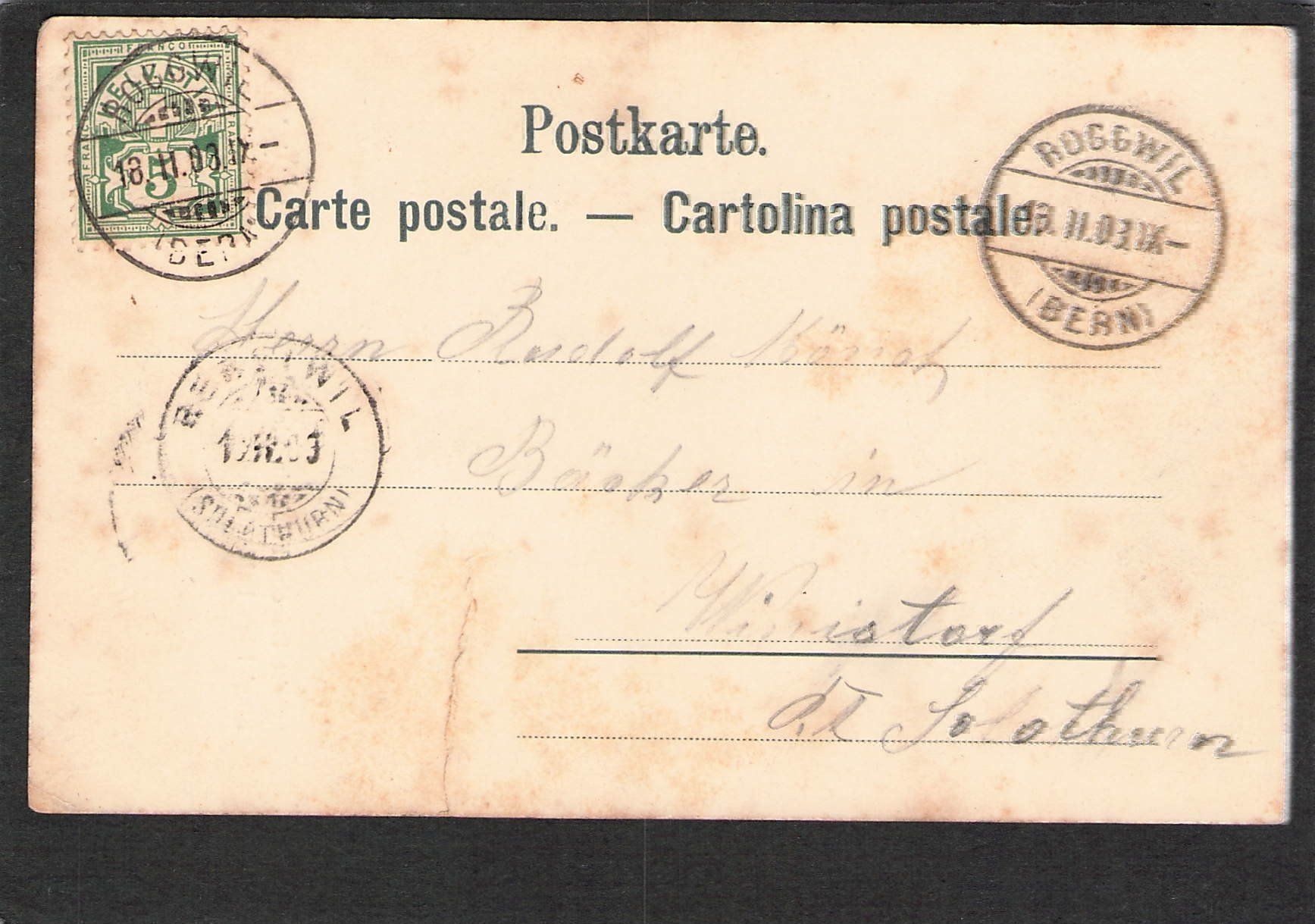 Cartoline postali: -AK Wärst Du ein Fischlein klein ..,1903 – Usato da Reichenburg venduto da Pipo-67 1