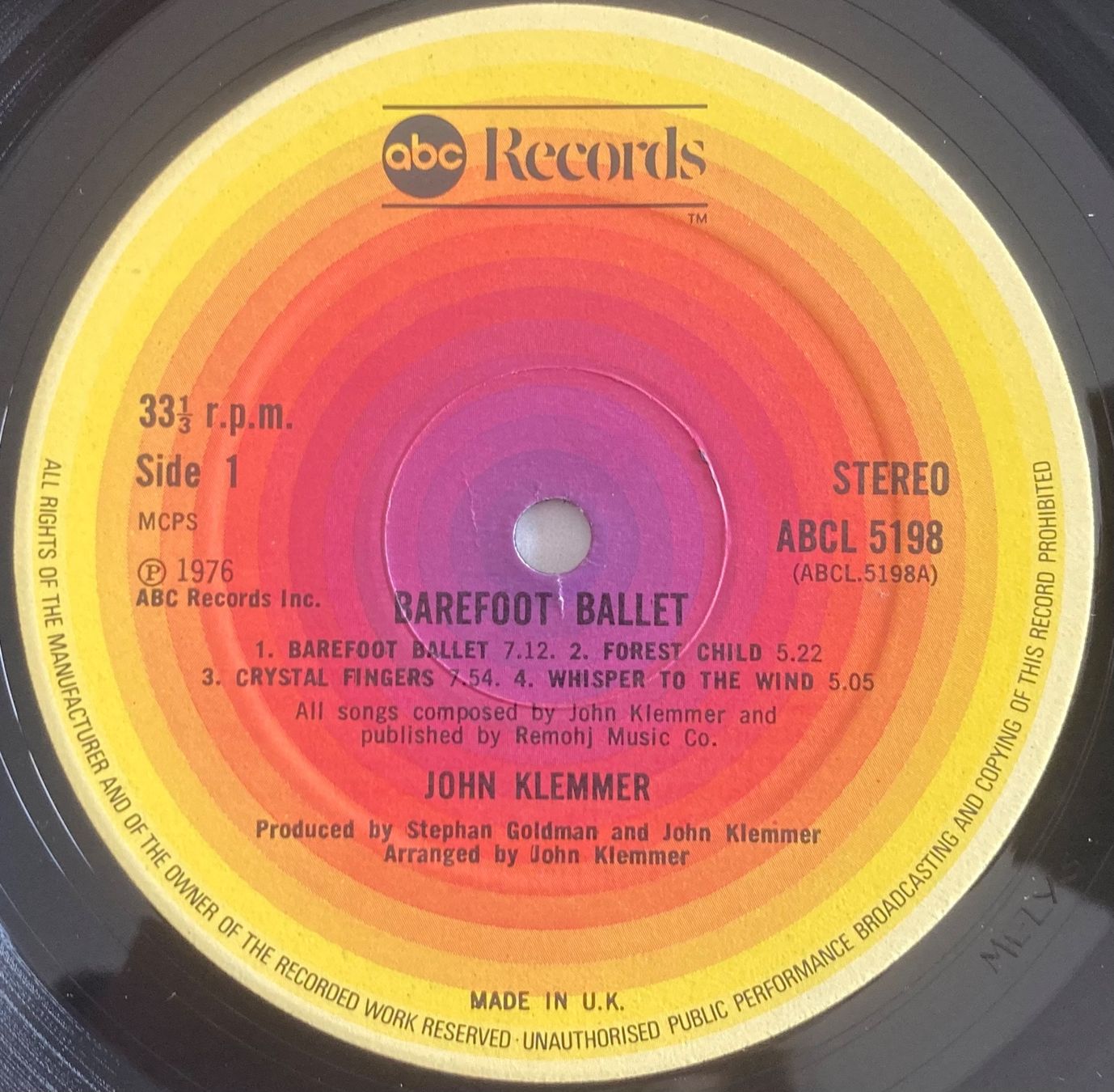Dischi in vinile: JOHN KLEMMER - BAREFOOT BALLET – Usato da Poliez-Pittet venduto da Newtown-Records 2