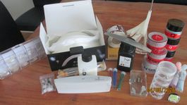 Nageldesign Set mit UV Lampe und Zubehör guter Zustand
