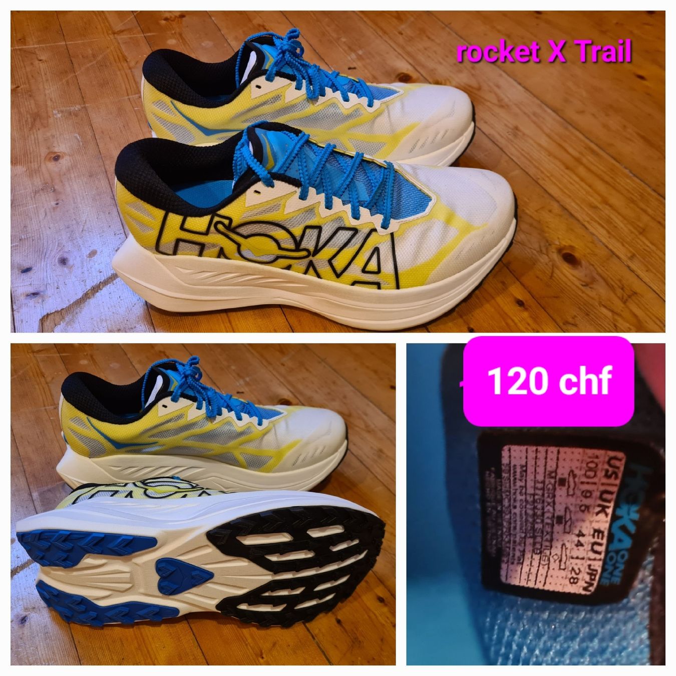 Hoka One One Scarpe da uomo: Basket Trail Hoka Rocket X Trail 44 – Nuovo e nell'imballaggio originale da Corbeyrier venduto da hel_t5mq