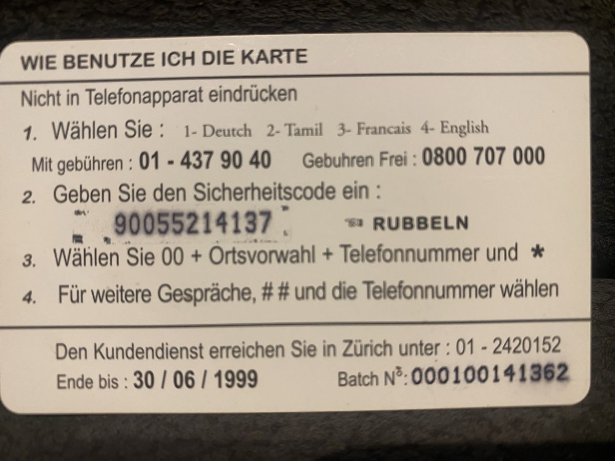 Schede telefoniche: Carte – Usato da Lausanne venduto da babacard10 1