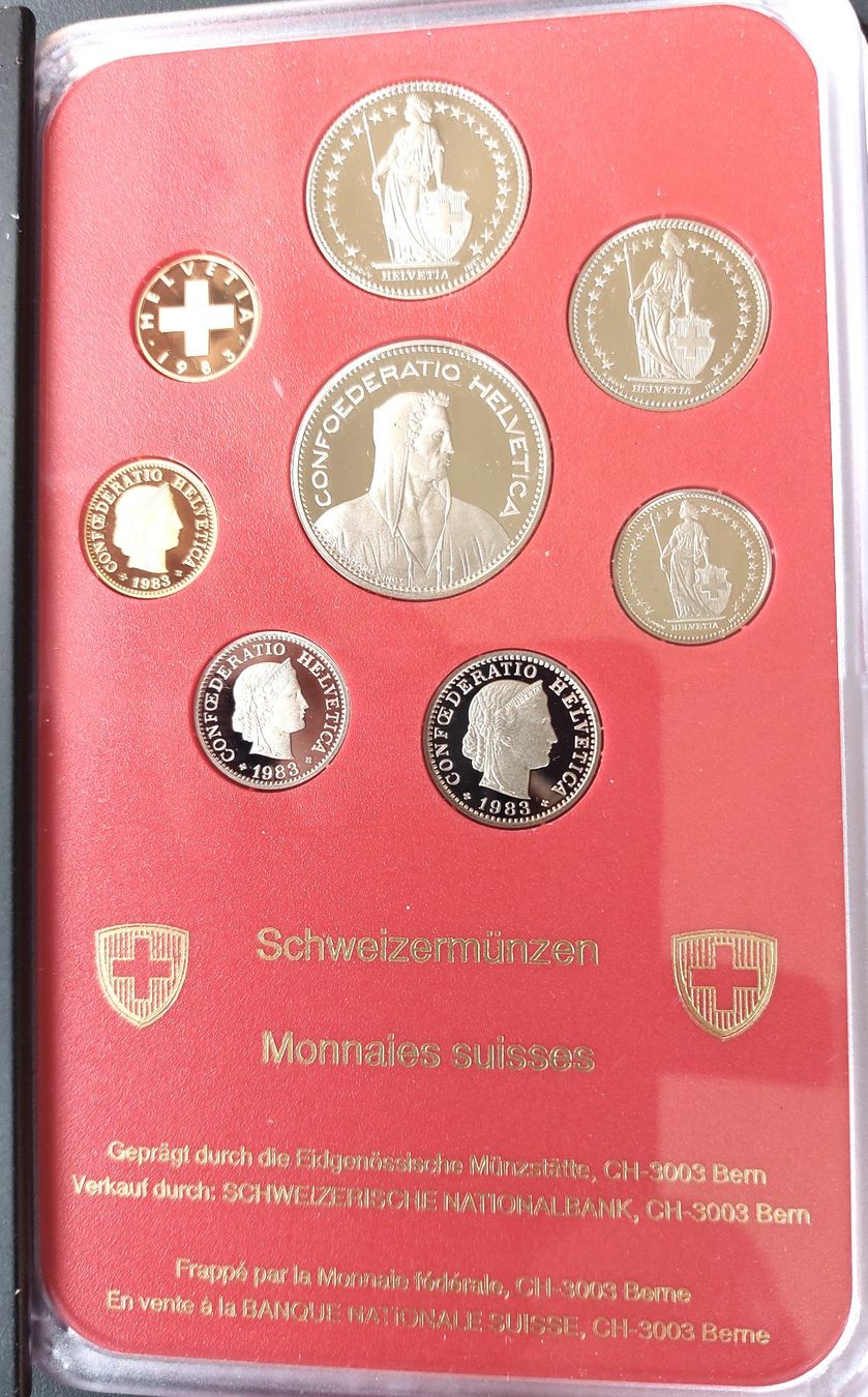 Tutti le monete: Münzsatz Schweiz 1983 pp – Usato da Arch venduto da moneyswiss 3