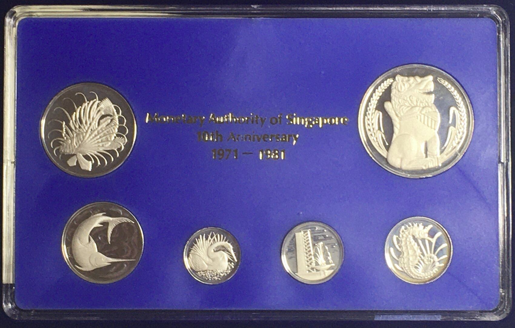 Tutti le monete: SINGAPUR KMS 1981 PP Ag GESCHENK AN DIE SCHWEIZER BOTSCHAFT – Usato da Riehen venduto da sesambestcoins2004 2