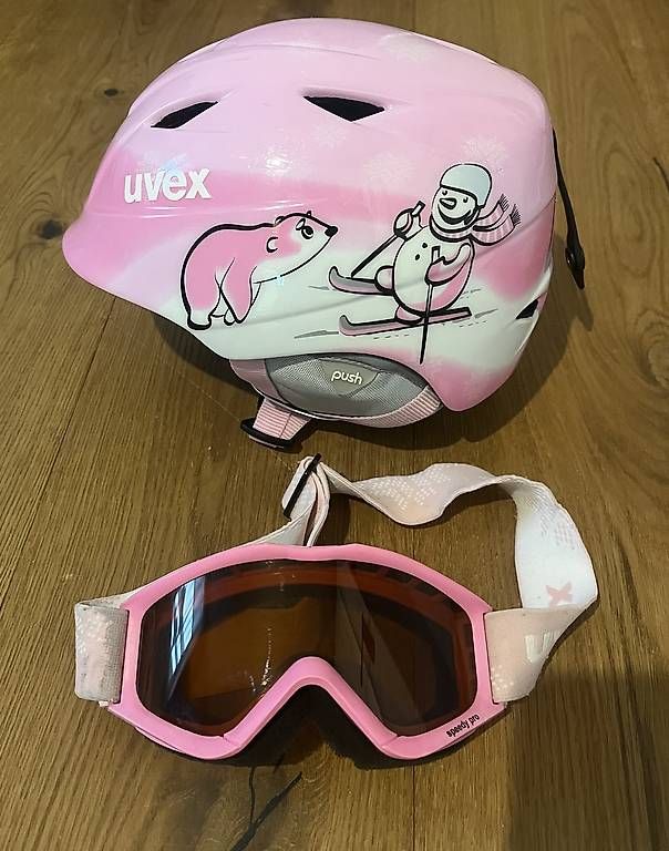 Uvex Caschi: Kinder Skihelm + Brille – Usato da Tägertschi venduto da Oktagon62