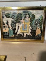 Tableau Indien Vintage Encadré - Élégance Exotique!
