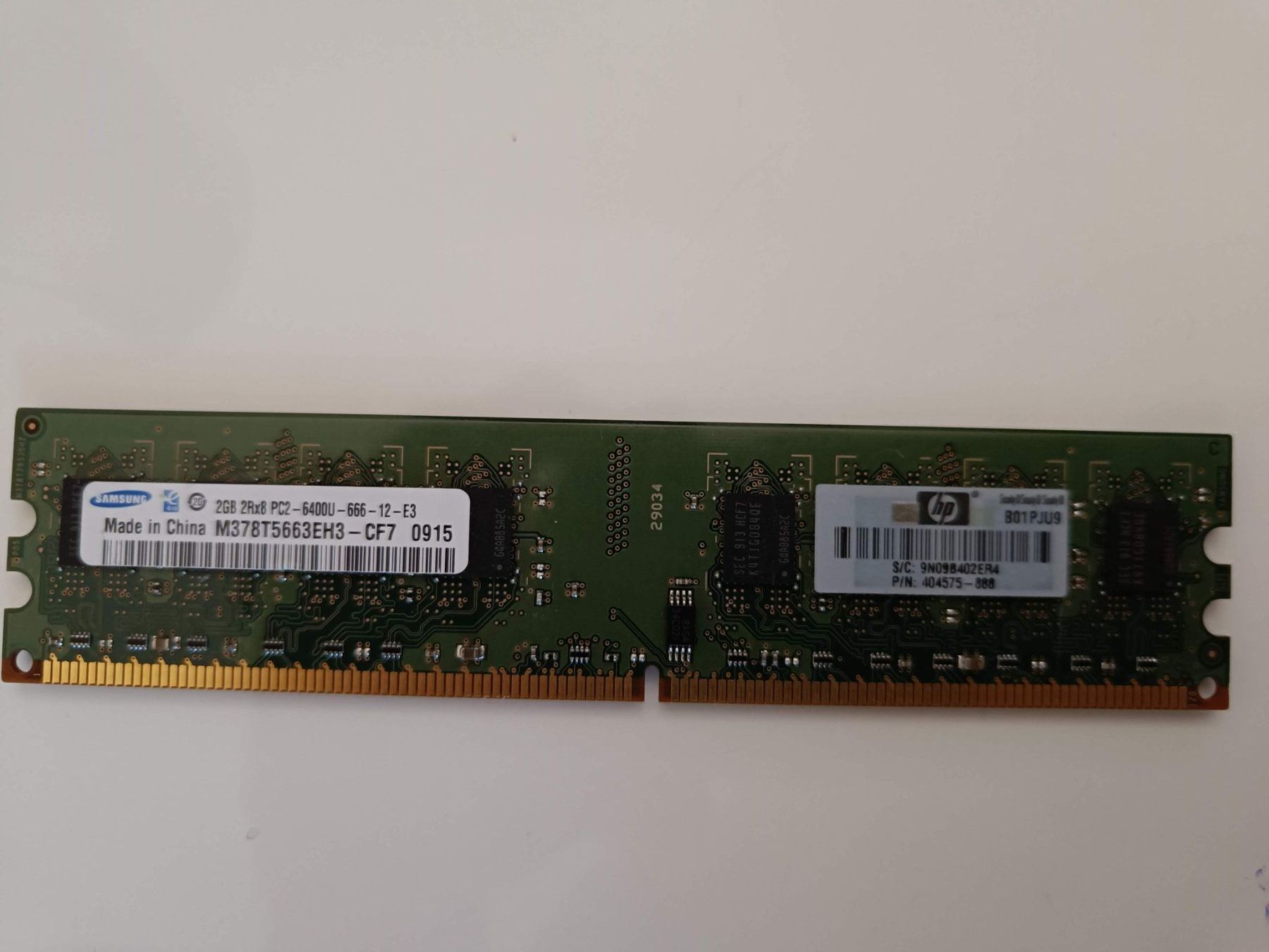 Samsung Memoria / RAM: 2Gb PC2-6400U DDR2 Samsung – Usato da Le Grand-Saconnex venduto da mcmartins 3