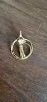 Anhänger Figur im Kreis Goldfarben Damen Modeschmuck