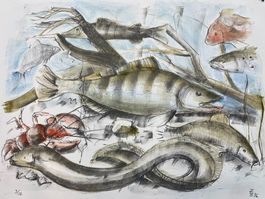 ROBERT BURKHARD LITHOGRAPHIE SIGNIERT NUMMERIERT  KÜNSTLERPR