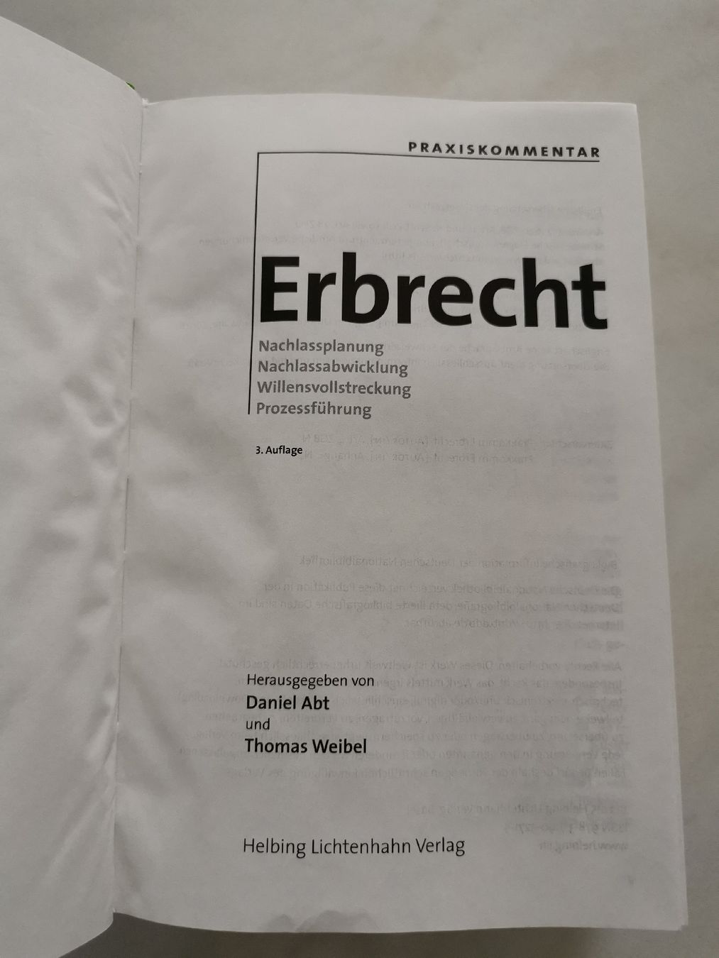 Libri: Erbrecht Praxiskommentar, 3. Auflage – Usato da Gelfingen venduto da Meierbeat 1
