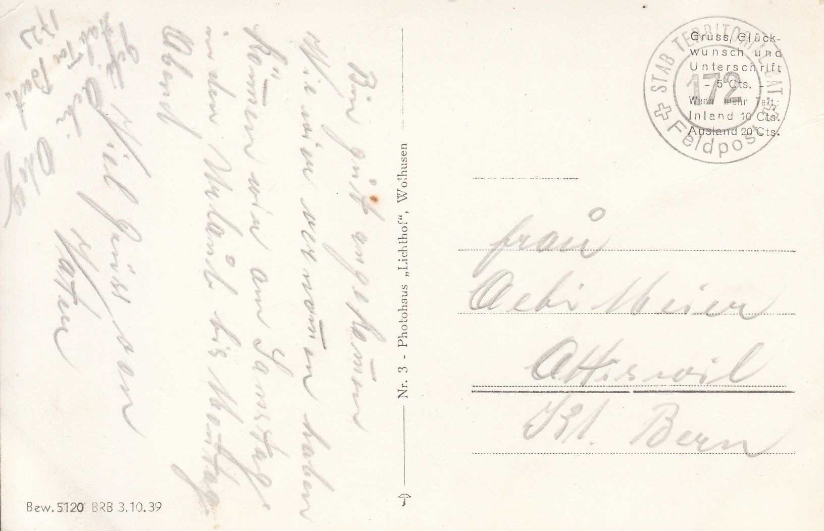 Cartoline postali: Wolhusen ca. 1950 – Usato da Bürglen TG venduto da StampGraf 1