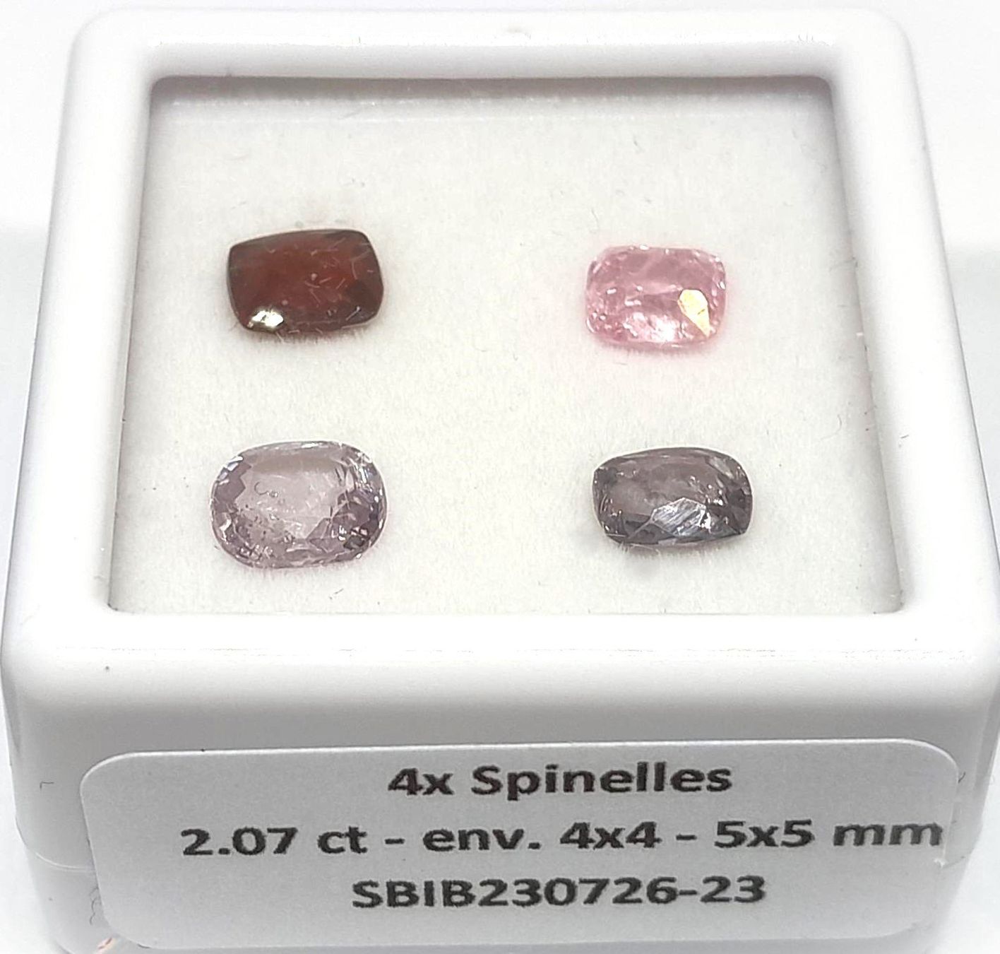 Edelsteine: 4x beaux spinelles 2.07 ct - Valeur 400.- Fr – Neu (gemäss Beschreibung) aus Grimisuat von Valgem