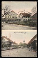 AK Schüpfen, Gasthof zum Löwen, Fachwerkhaus, Ortspartie mit