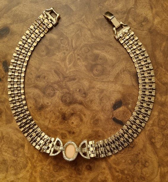 Catenine: Collier 38cm Rosa Stein - Modeschmuck – Usato da Murg venduto da BocaChica1953 4