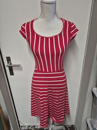 Blutsgeschwister Jersey Kleid Gr.XS, rot weiss gestreift