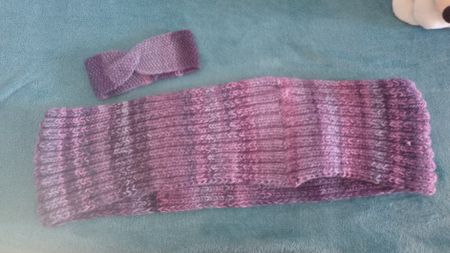 Damenschal mit Stirnband handgemacht