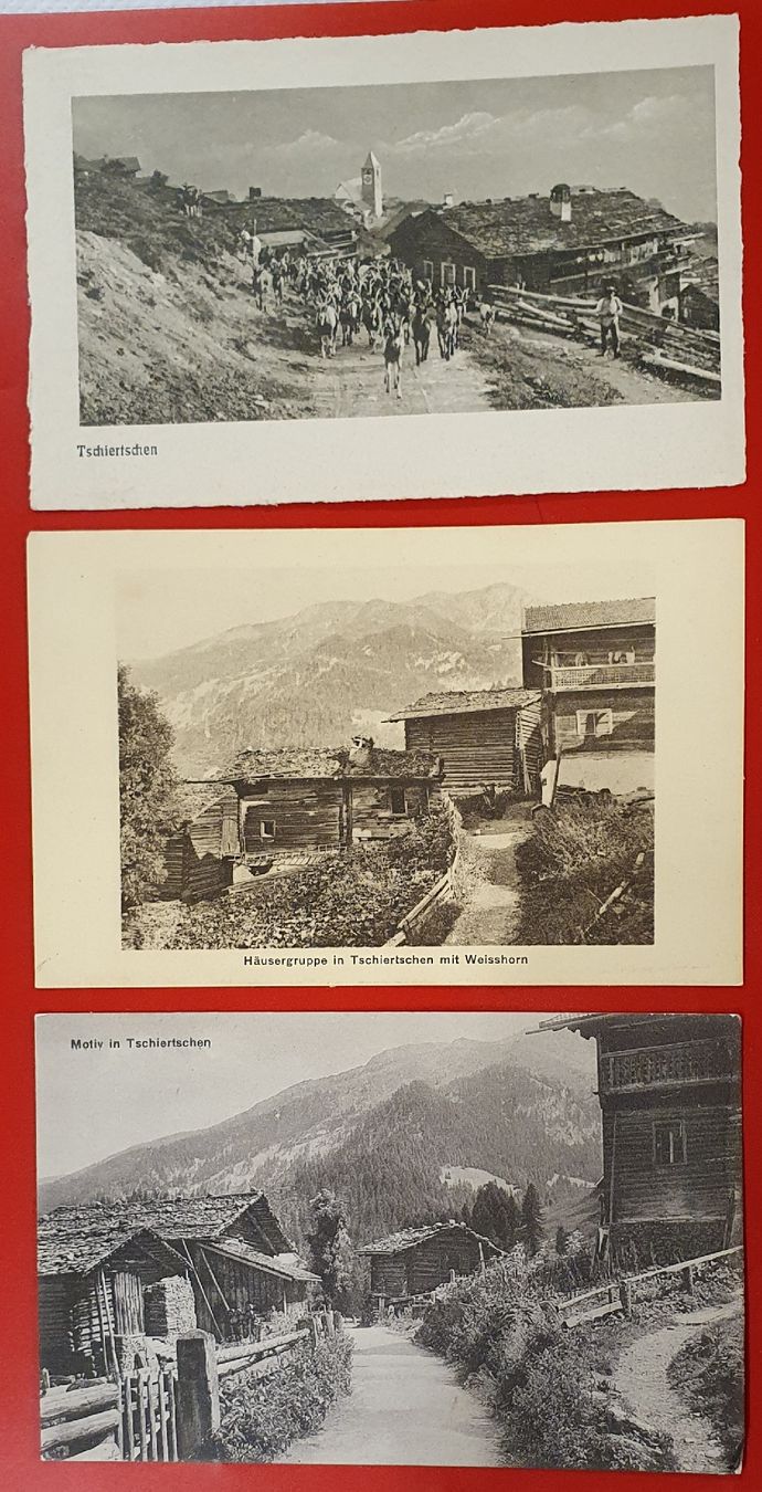 Cartoline postali: 3 Ansichtskarten Tschiertschen – Usato da Kreuzlingen venduto da Rschweiz1