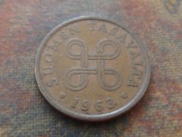 FINLANDE  5  Pennia  1963