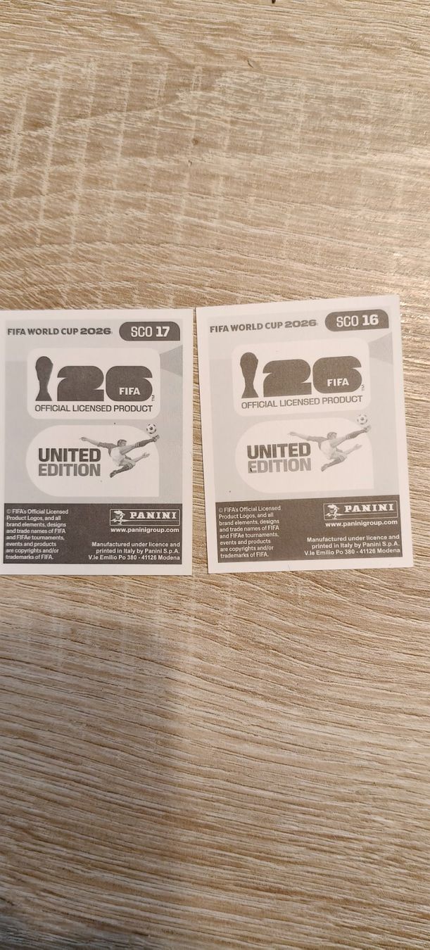 Panini Carte collezionabili: FIFA World Cup 2026 / SCO 16 et 17 – Nuovo (secondo la descrizione) da Plan-les-Ouates venduto da col_vq9g 1