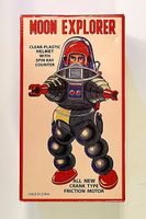 Blech Roboter Moon Explorer Blau Schylling Retro-Spielzeug