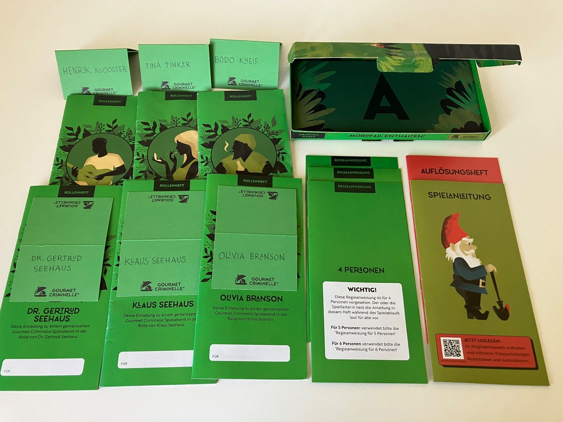 Giochi: Krimidinner "Mord durch Gartenzwerg" – Usato da Brugg AG venduto da han_2c76 1