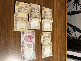 Zypern 1 und 5 Pfund Noten Konvolut