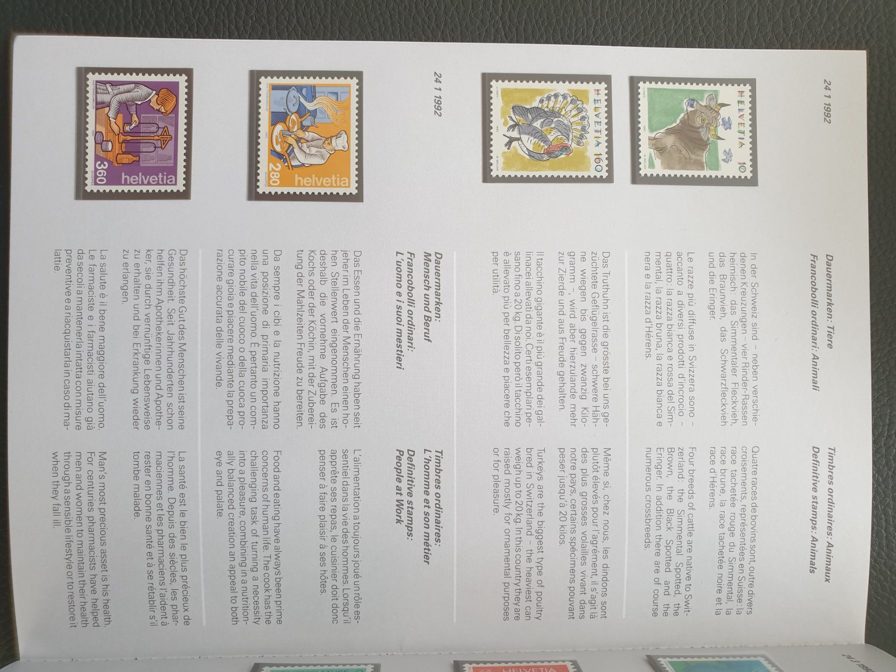 Alle Briefmarken: Jahresbuch CH Briefmarken 1992 postfrisch top – Neu (gemäss Beschreibung) aus Frauenfeld von Kasico 1