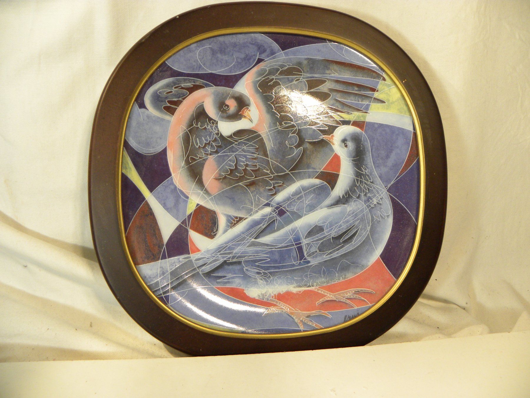 Rosenthal Teller: Rosenthal Sammlerteller Hans Erni "Friedenstauben" – Gebraucht aus Reinach von Taysalmon 3