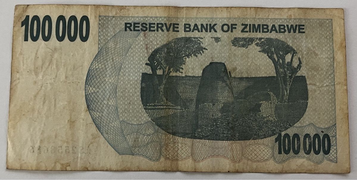 Banconote: Zimbabwe 100‘000 Dollars 2007 – Usato da Algetshausen venduto da Carrhard 1