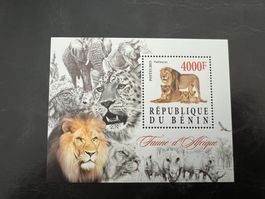 Benin 2015 Löwen gest. Block (A29)