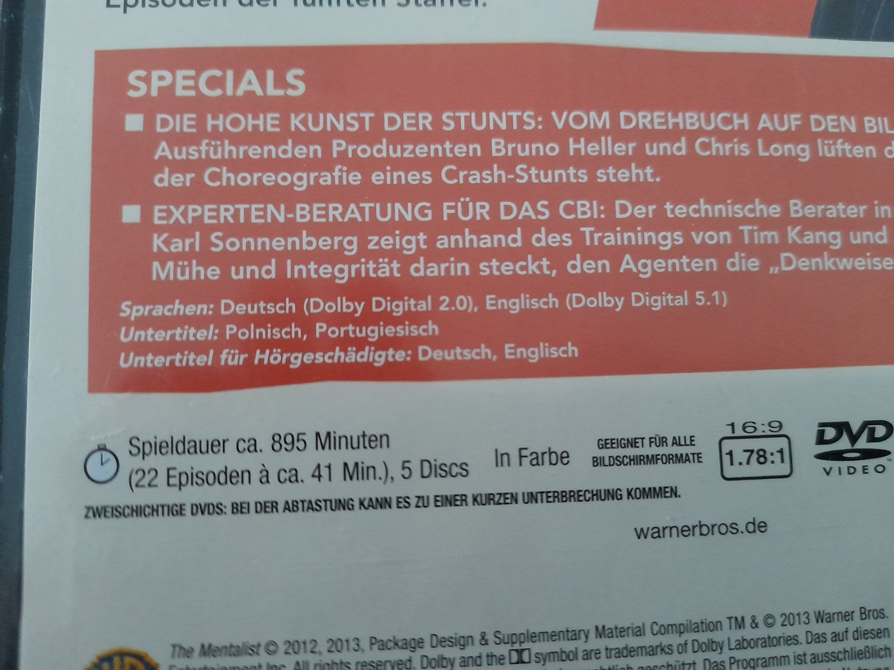 Tous les DVDs: MENTALIST STAFFEL  1  -  7 – D'occasion à Aesch BL par Burschi59 2