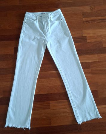 PAIGE Jeans mit Fransensaum
