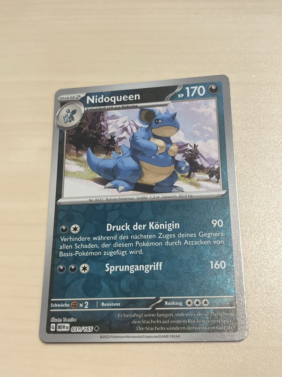 Pokémon Carte collezionabili: Nidoqueen MEW 031 Reverse Holo – Nuovo (secondo la descrizione) da Aarburg venduto da Barnetta07
