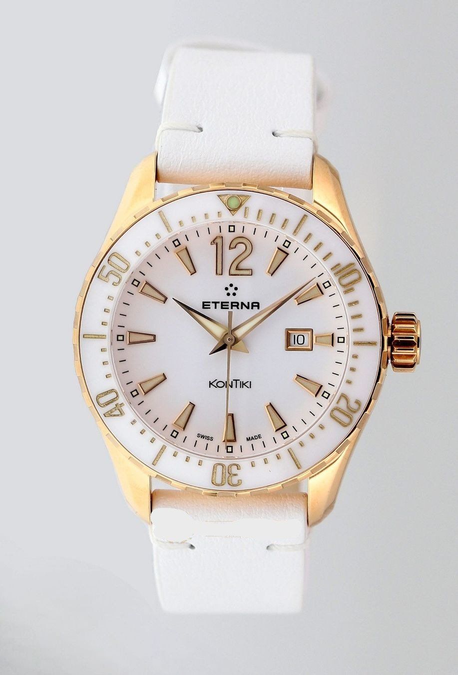 ETERNA LADY KONTIKI DIVER 36MM DAMENUHR NEU GOLD KERAMIK (Neu und