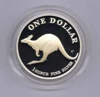 (1968) Kanada, 1 Dollar, 1 Unze 1998, Känguru, pp