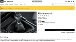 BMW M- Schaltknauf + Performance Balg e90 91 92 93 Sack n54