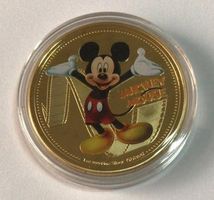 Münze MICKY MAUS goldfarben WALT DISNEY Entenhausen Taler