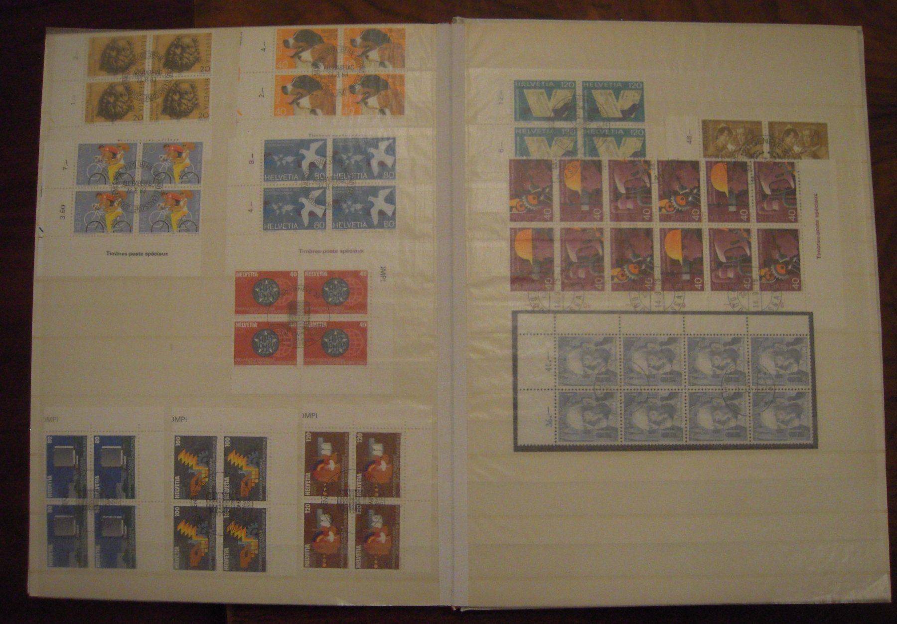 Alle Briefmarken: Viererblocks Schweiz 1978-1983 – Gebraucht aus Stallikon von Saentis2014 7