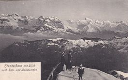 Stanserhorn mit Blick nach Titlis und Wallenstöcke 1909