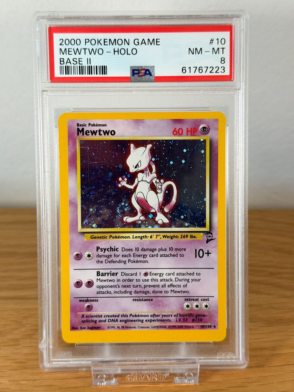Pokémon Carte collezionabili: 2000 Pokémon Base Set 2 Mewtwo Holo #10 PSA 8 WOTC – Usato da Montagny-Yverdon venduto da For1