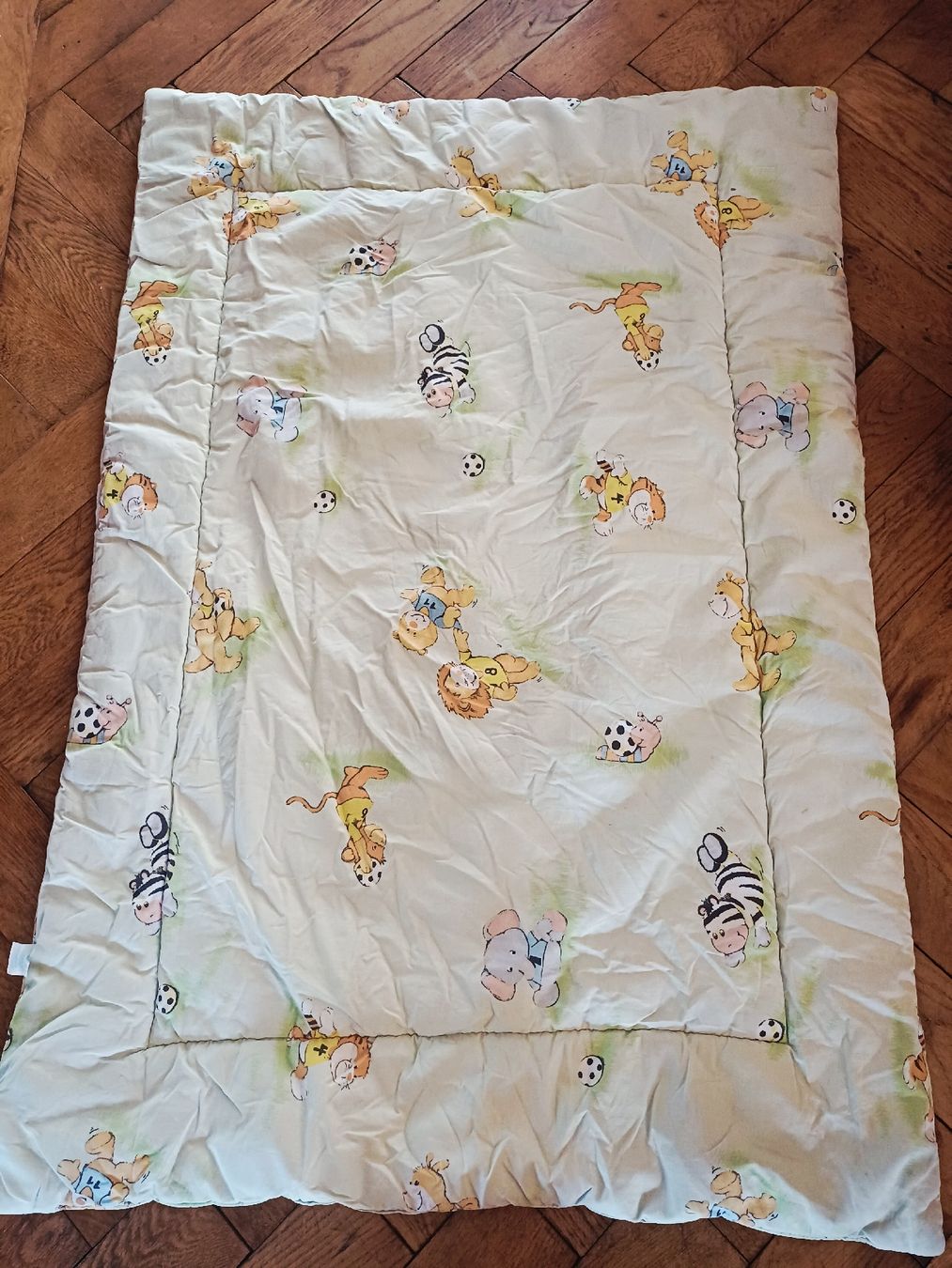 Coperte: Baby/Kinderdecke hellgrün mit Tieren – Usato da Schönenwerd venduto da pomodor