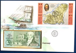 1987 Jersey  Banknoten Brief mit Serie Herzog von Richmond