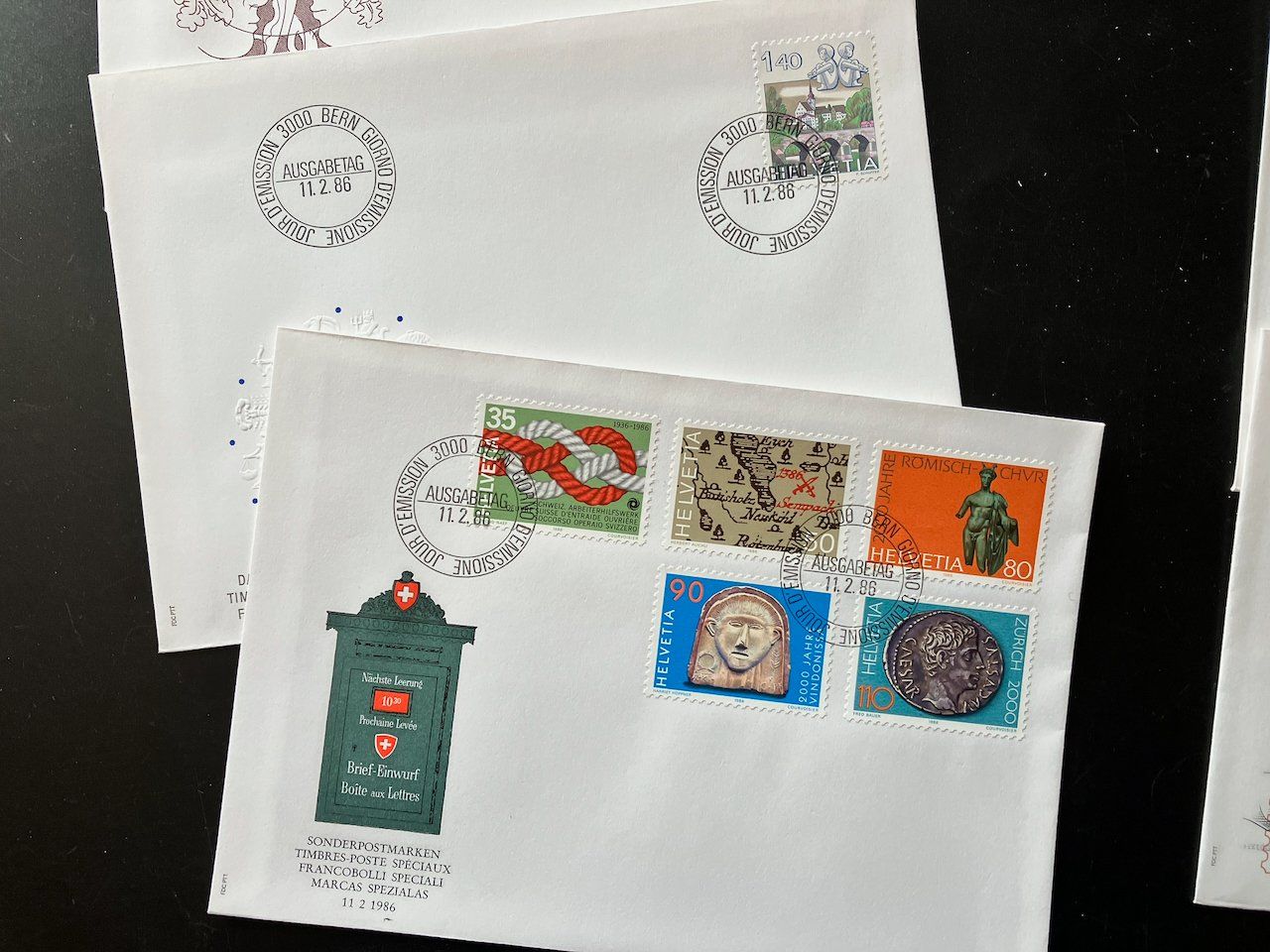 Tutti i francobolli: Schweiz FDC 1986 komplett – Usato da Nesslau venduto da zueri6 2