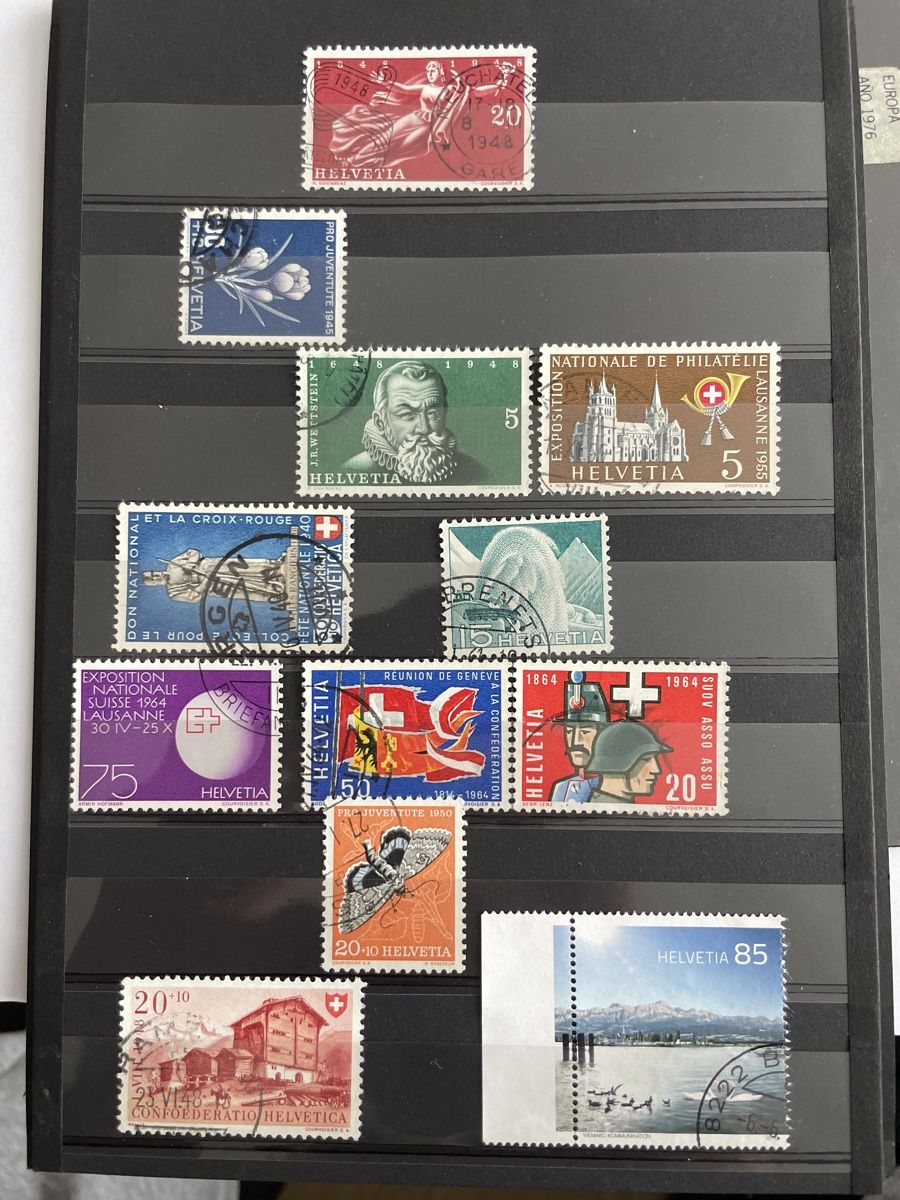 Alle Briefmarken: Lot mit mehrere Abart Marken – Gebraucht aus Muri AG von Briefmarke-Schweiz