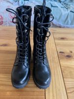 Schnürstiefel mit Reissverschluss in Gr. 36