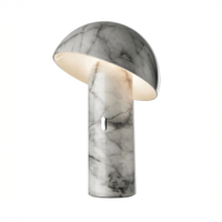 LED Tischleuchte, Akku, Pilz, 25 cm Höhe