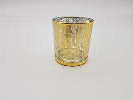 Wald Teelicht Goldig Glas