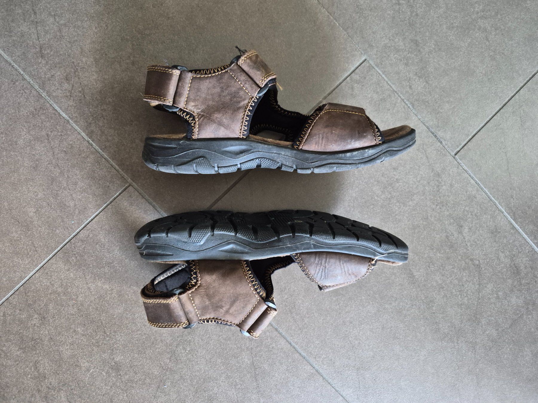 Scarpe da uomo: Brown Leather Summer Sandals, Size 40 – Usato da Brugg AG venduto da ahauserd 4