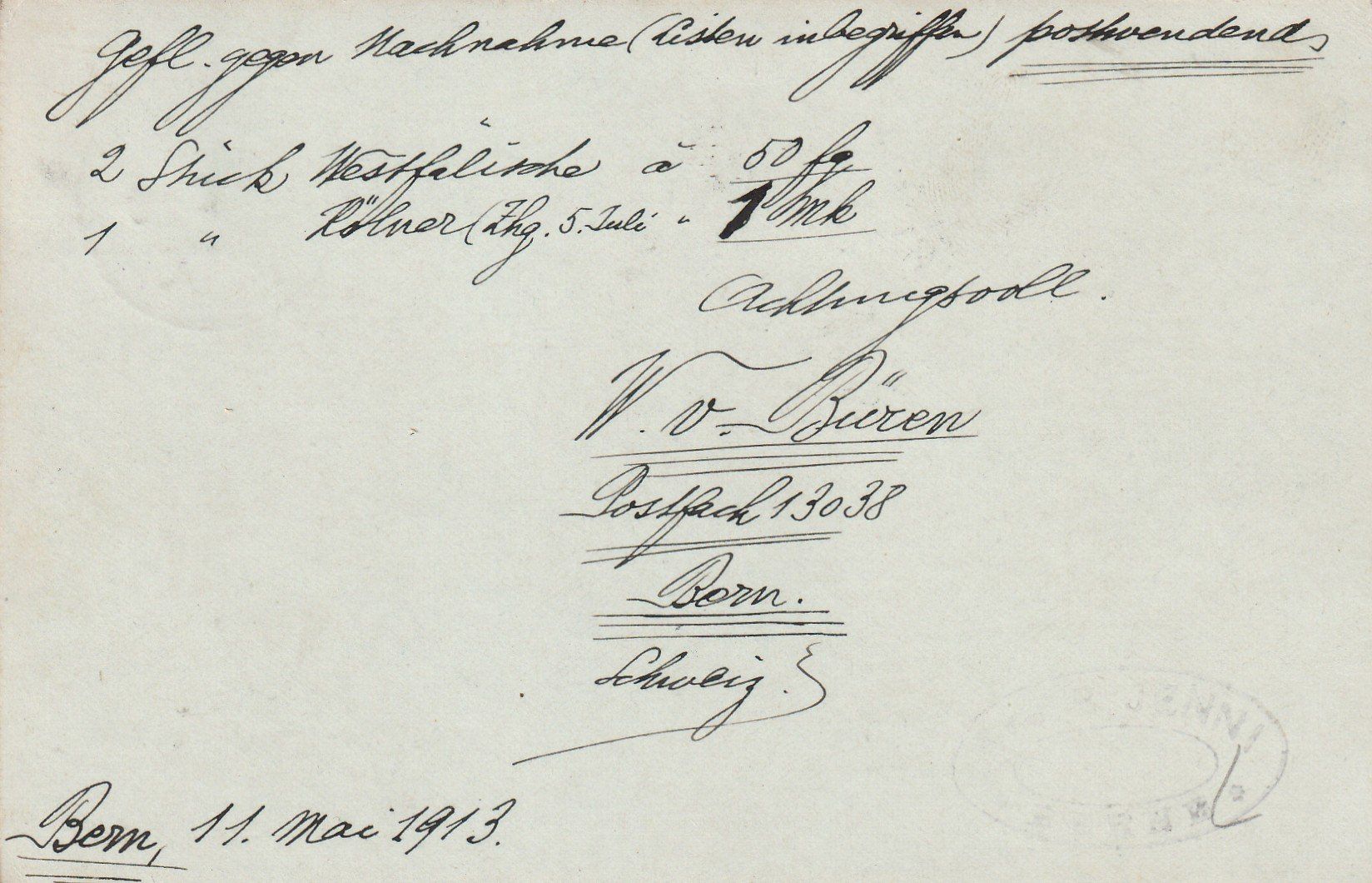 Cartoline postali: Bern Weinimport B. Jenni – Usato da Rorschacherberg venduto da fratovi2 1